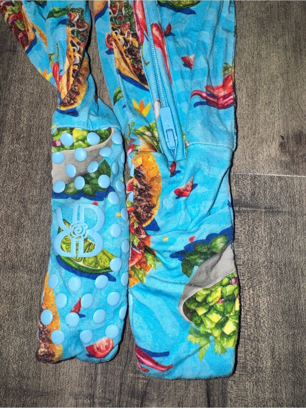 Bums & Roses Taco Fiesta Convertible Bamboo Double Zip Zippy 2T EUC - Picture 3 of 6
